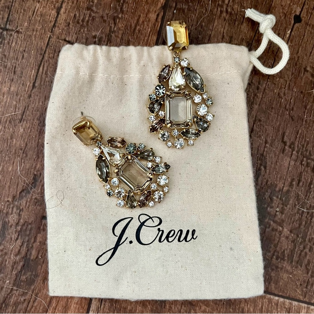 J.Crew pendant crystal earrings.